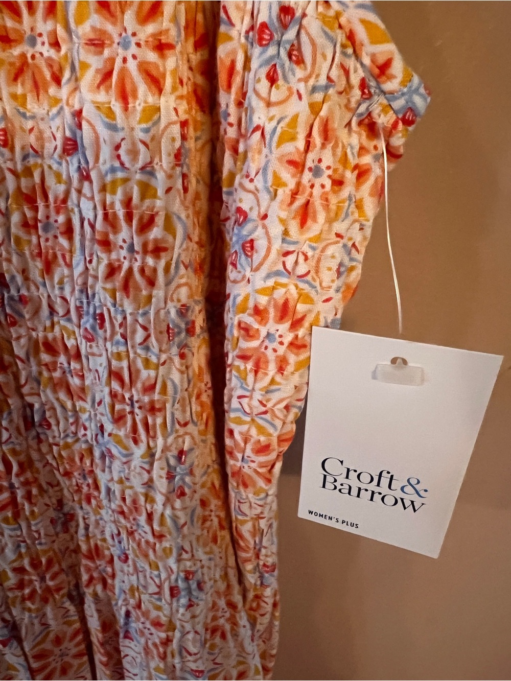 Croft & Barrow sleeveless smocked maxi dress, 3X, NWT. - Picture 3 of 7